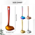 thumbnail image 3 of Metal Gravy Soup Ladle Drizzle Spoon with Spout,Stainless Steel Sauce Ladle with Spout,Mirror Polish & Dishwasher Safe,Stainless Steel Kitchen Utensil,8.67 Inch,Red, 3 of 9