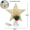 thumbnail image 3 of Lighted Christmas Tree Topper, Star Treetop with Lights Warm Lights, 3 of 3
