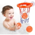 thumbnail image 1 of Bath Fun Basketball Hoop Toys Set for Kid Bath Toys Set 3 Balls Included, 1 of 4