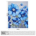 thumbnail image 4 of Creowell Flowers Print Throw Blanket Flannel Hand/Machine Wash Bed All Seasons Lightweight Soft Blanket 60x80in, 4 of 6