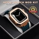 thumbnail image 2 of Kit de modificación de lujo para Apple Watch Case Band 7, 45mm, 44mm, 42mm, marco de bisel de Metal, correa de goma para IWatch 7, 6, 5, 4, 3, SE, 2 of 4