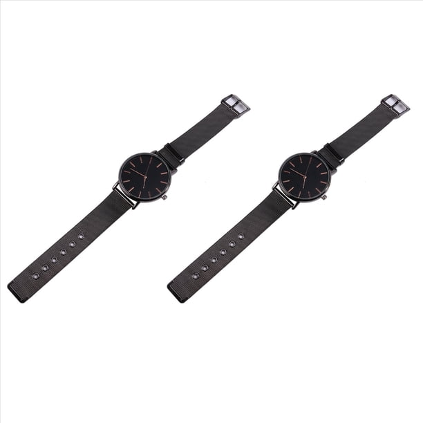 2X Reloj de Pulsera de Cuarzo Analogico Fecha Deporte Jercito Reloj de Hombre de Acero Inoxidable Reloj Masculino Informal Reloj de Pulsera Negro Y Oro Rosa