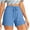Blue, variant on Ahdbta Women's Hiking Shorts Golf Athletic Outdoor Shorts Plus Size Elastic Waist Drawstring Casual Summer Beach Shorts with Pockets