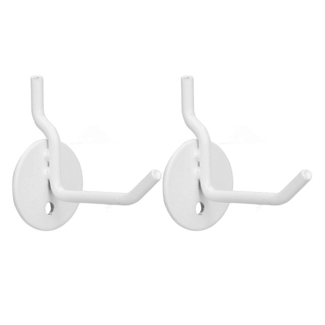 2PCS Pegboard Hole Hooks Metal Peg Wall Shelf Display Hook for Outdoor Camping Barbecue White