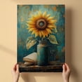 thumbnail image 3 of Sunflower Flower Canvas Wall Art 8x12 inches - Muted Tone Sunflower Flower Botanical Canvas Print Vintage Floral Decor for Cozy Home, 3 of 5