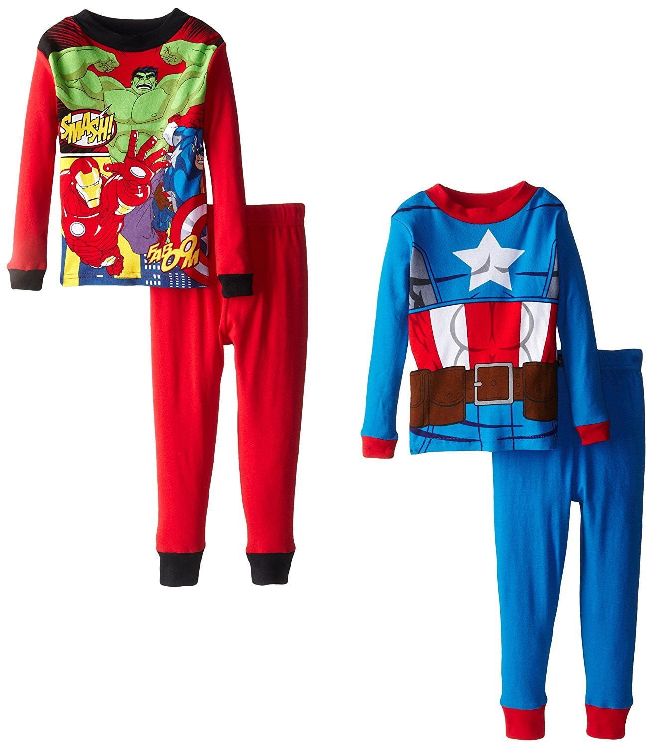 Disney Store Marvel The Avengers Captain America Costume Pajama Set Boy 5 7 
