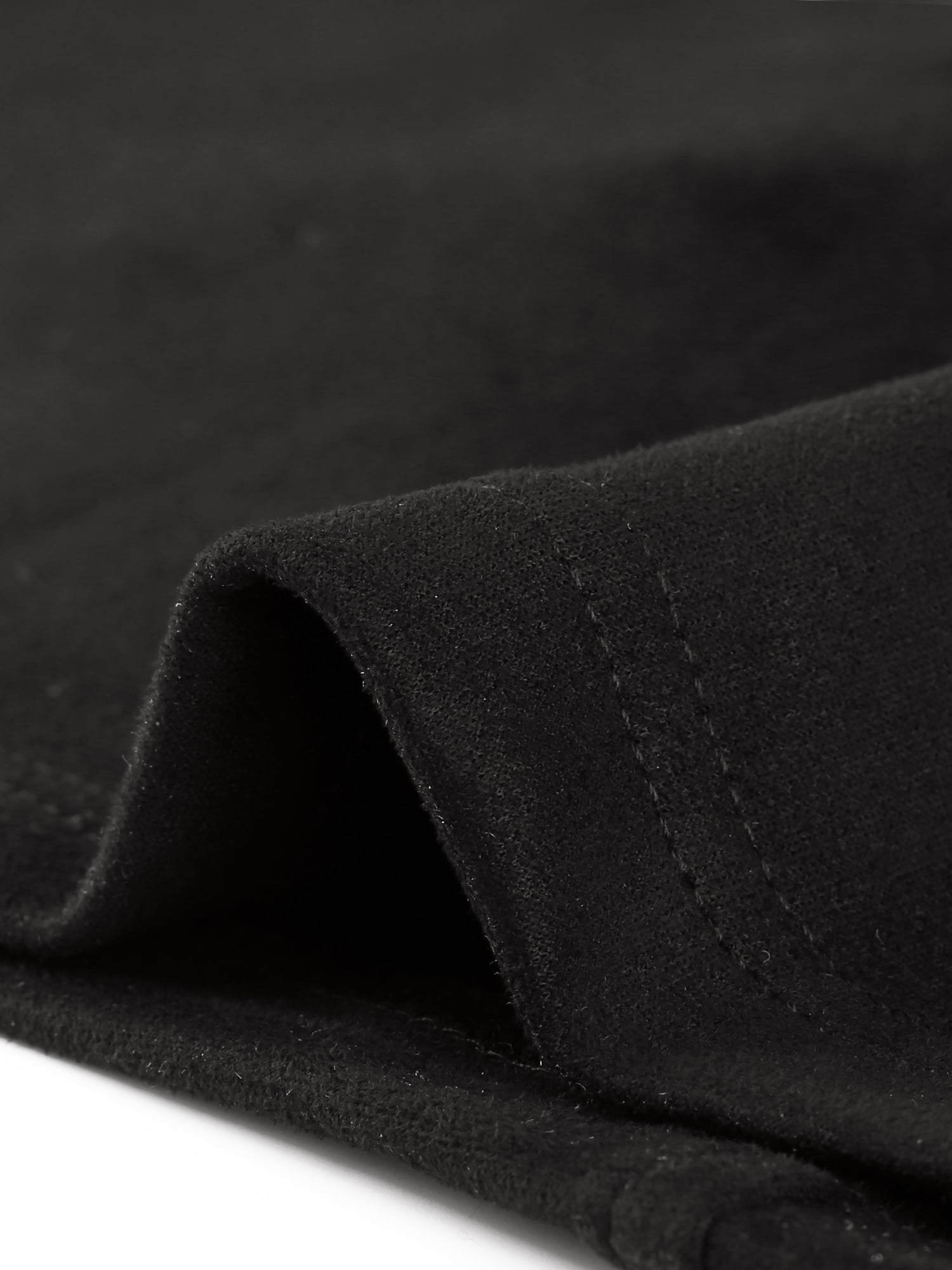 Unique Bargains Women's Suede Button Front Pockets Decor A-Line Skirts M Black