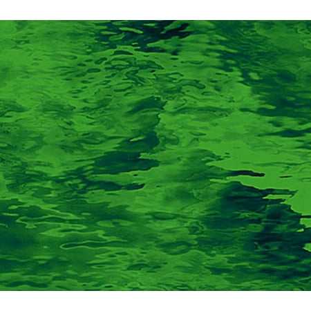 OCEANSIDE STAINED/FUSING GLASS SHEETS - MEDIUM GREEN WATERGLASS FUSIBL (Small 8" x 10")