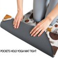 thumbnail image 3 of Colorful Mushroom Collection White Pattern Hot Yoga Mat Towel Non Slip for Hot Yoga - Quick-Drying Yoga Mat Cover with 4 Corner Pockets with Travel Bag - Hot Yoga Towel Non Slip 74"x26", 3 of 6