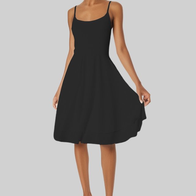 WILLBEST Vestidos Casuales Para Mujer Verano Mini Vestido Plisado Con Cintura Y Cuello Cuadrado Popular Con Dobladillo Corto
