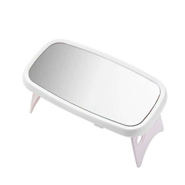 AMERTEER Nail Lamp 8 Lamp Beads High Power Black Hand Foldable Storage Mirror Design Quick-drying Double Light Source Curing Nail Lamp Manicure Tools