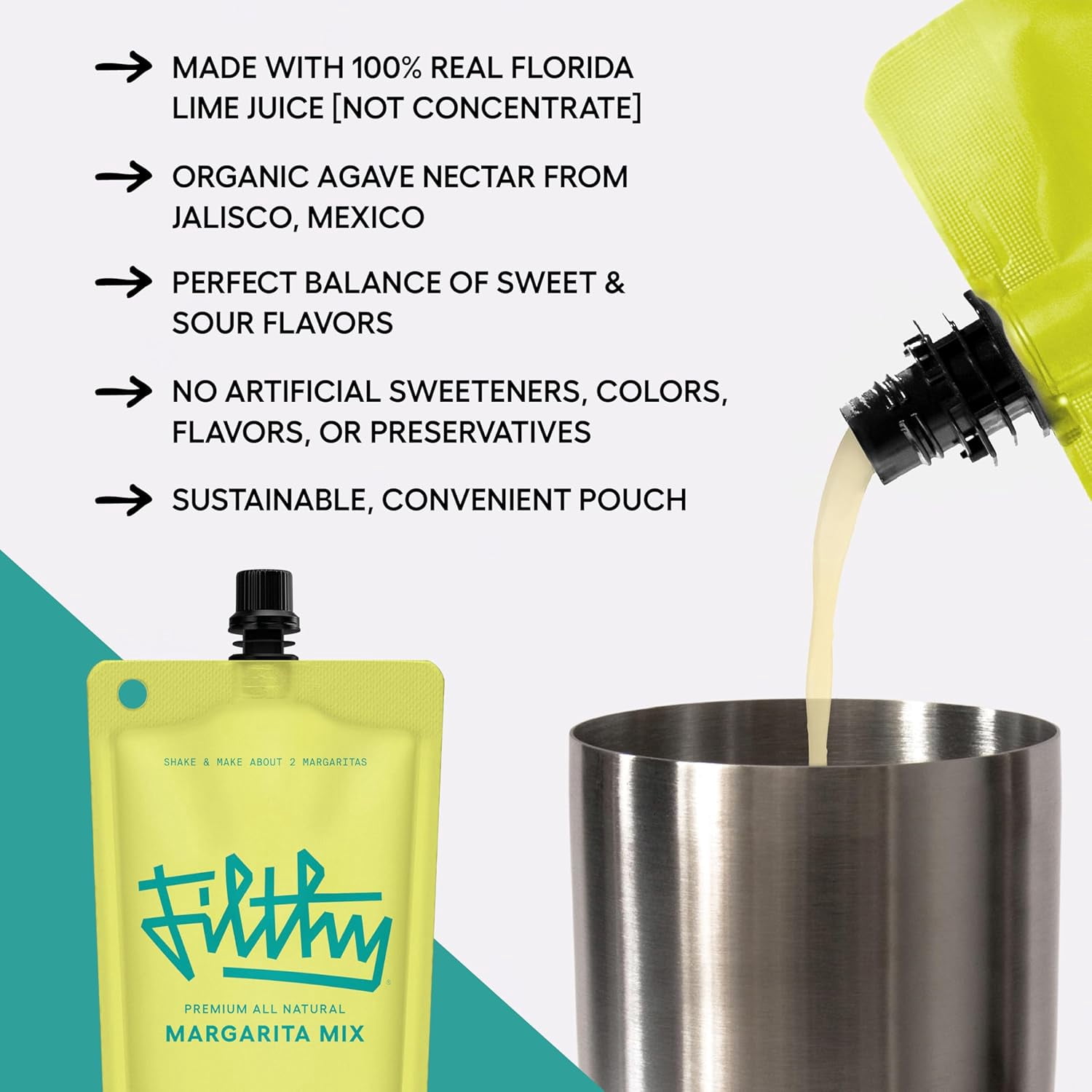 Filthy Margarita Mix 8oz Pouch (6-Pack)
