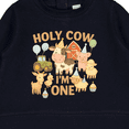 thumbnail image 3 of Inktastic Holy Cow I'm One Boy Farm Animal Birthday Baby Sweatshirt, 3 of 4
