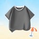 thumbnail image 5 of Blusas y camisas de manga corta con cuello redondo para niños Camiseta de manga corta para niños Camiseta fina holgada de cuello redondo Top informal con bloques de color para niños y niñas Camiseta d, 5 of 5