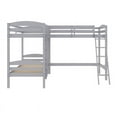 thumbnail image 4 of Dorel Living Clearwater Wood Triple Twin Bunk Bed in Gray, 4 of 9