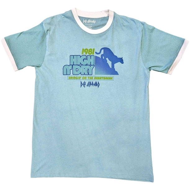 Def Leppard - Camiseta High N' Dry para Adultos Unisex (Verde)