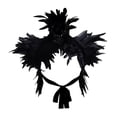 thumbnail image 1 of Capa de plumas artificiales, capa creativa, chal de Halloween, encogimiento de hombros para mujer, carnaval Negro, 1 of 9