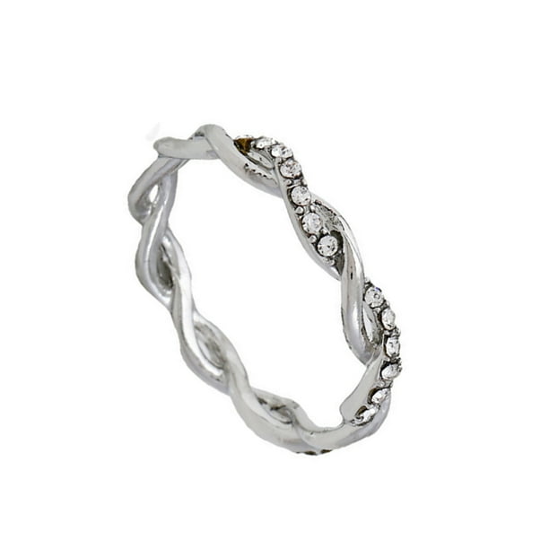Anillo de giro exquisito de las mujeres aleación clásica anillo de la novia que tuerce atractiv CACAGOO Anillo