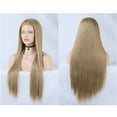 thumbnail image 3 of Unique Bargains Lace Front Lightweight Wigs Long Straight Hair for Women Lady Blonde, 3 of 7