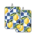 thumbnail image 7 of Yayeee Pot Holders Kitchen Heat Resistant with Pocket 7"x9.8" Cotton Oven Cooking Hot Pads, Lemon Checkered, 7 of 7