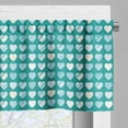 thumbnail image 5 of Ambesonne Valentine's Day Valance & Curtain, Heart, 55"x30", Jade Green Seafoam Cream, 5 of 6