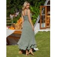 thumbnail image 3 of Vestido GRACE KARIN 2025 de verano floral boho maxi verde talla L, 3 of 8