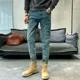 thumbnail image 2 of Pantalones vaqueros para hombre con bolsillos, pantalones elásticos para hombre, pantalones vaqueros retro ajustados y ajustados, ropa elástica de tubo Y2k 2000s 2024 Tendencia, 2 of 5
