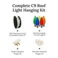 thumbnail image 5 of Pro Christmas C9 LED Christmas Light Kit 100ft 100 Pure White and Red Bulbs 12in Spacing White Wire, 5 of 10
