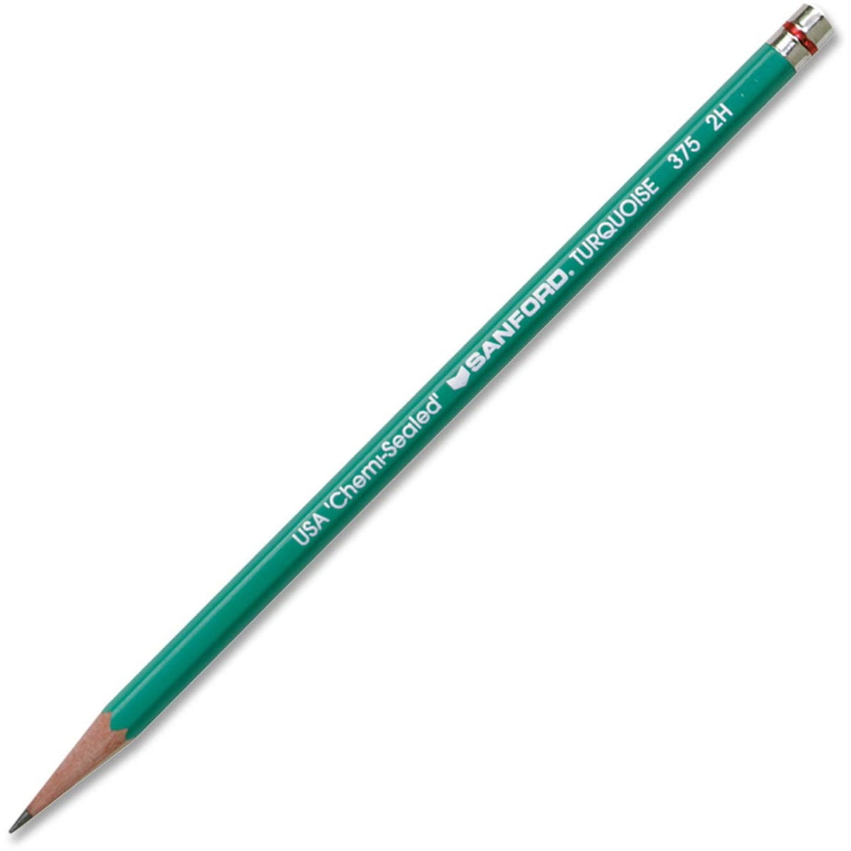 Sanford, SAN2264, Turquoise Wood Pencil, 1 Dozen