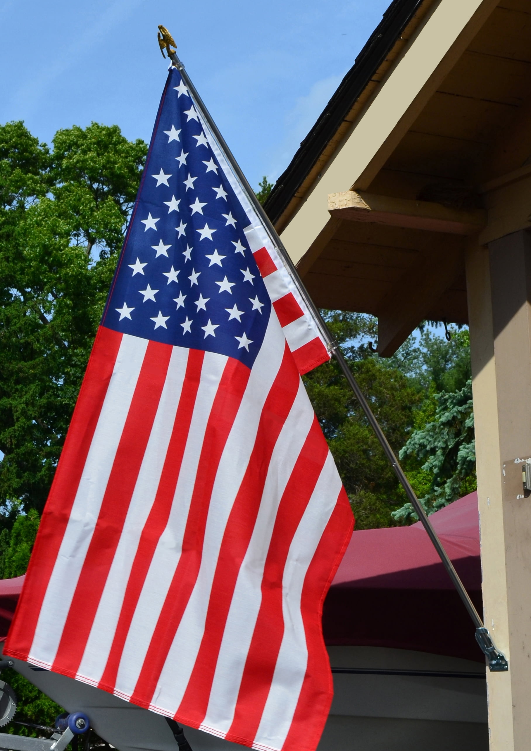 6ft Steel Betsy Flags American Flag Kit, Printed Polycotton US Flag and Mounting Hardware