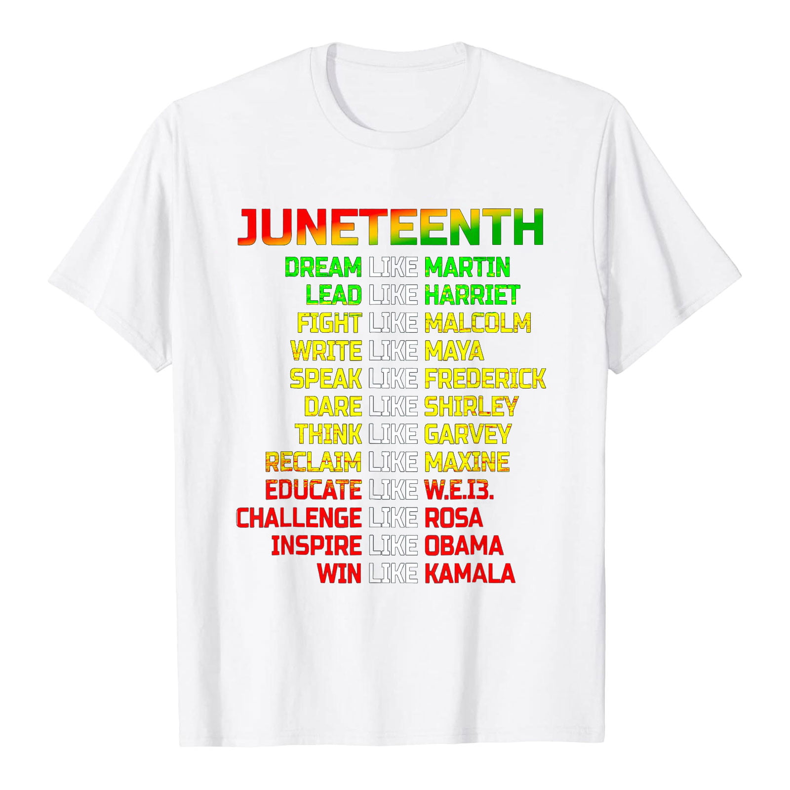 Womens Happy Juneteenth Day Shirt Short Sleeve Crew Neck Cable Casual Top