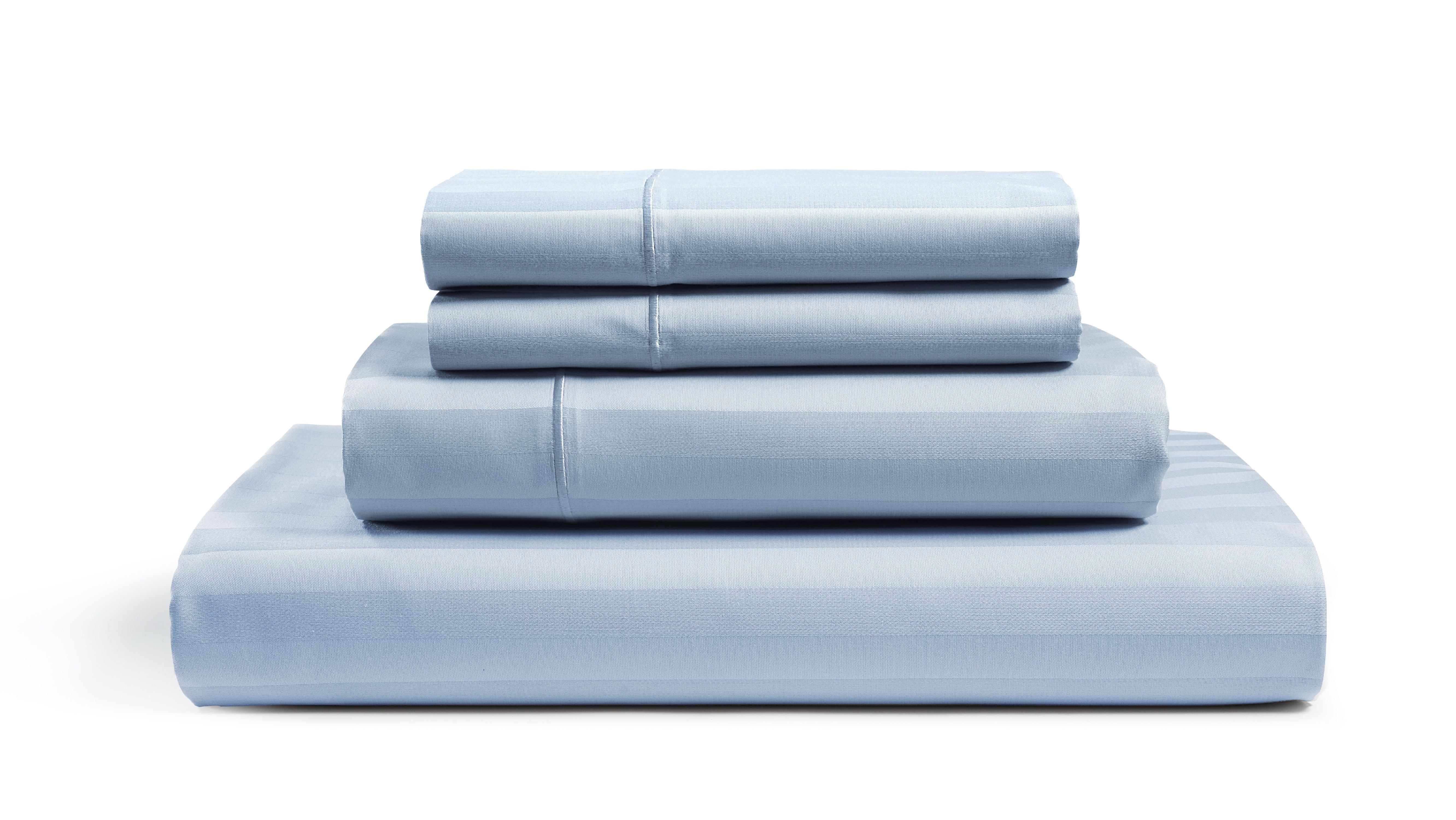 1000 Thread Count 100% Egyptian Cotton 4pc Striped Bed Sheet Set , King