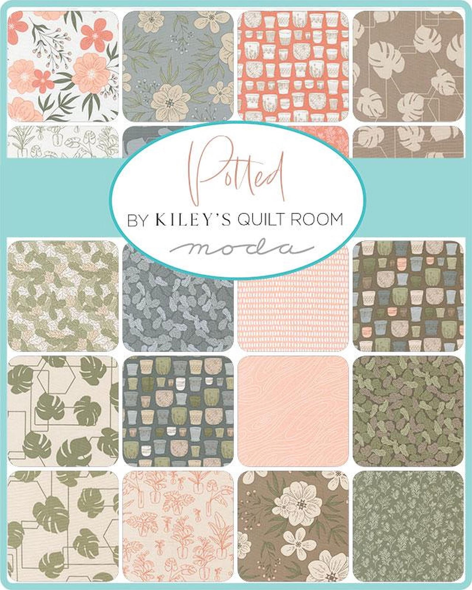 Moda -Potted Layer Cake by Kiley's Quilt Room 42 pcs