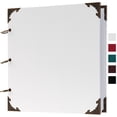 thumbnail image 1 of Álbum de fotos con tapa dura de cuero de 10 x 10 pulgadas, 80 páginas, álbum de recortes de bricolaje, papel artesanal en blanco, álbum de recortes de fotos familiar, aniversario de boda (blanco, 10 x, 1 of 5