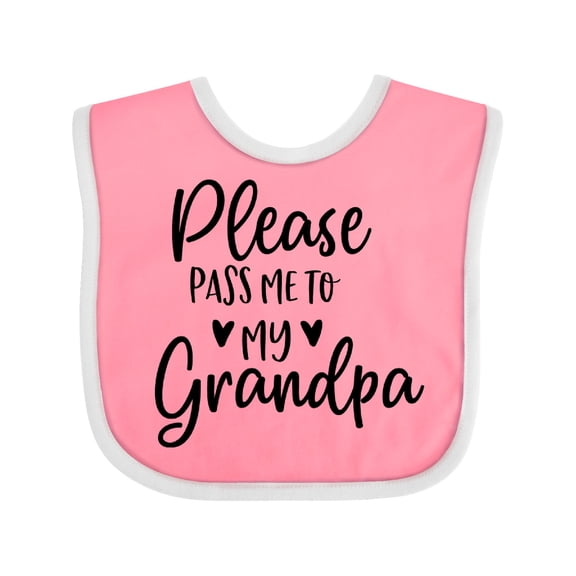 Inktastic Please Pass Me to My Grandpa Boys or Girls Baby Bib