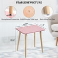 thumbnail image 2 of FORAOFUR Side Table Small End Table Accent Table, Modern Wooden Table Bedside Table for Living Room Bedroom Small Spaces 16.54" H - Pink, 2 of 7