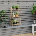 thumbnail image 4 of Gymax Bamboo Plant Stand 3 Tiers Plant Rack Vertical Tiered Plant Ladder Shelf Natural, 4 of 8