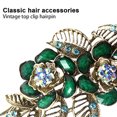 thumbnail image 4 of Dinheiro Vintage Rosa Flor Estilo Rhinestone Clip De Pelo Retro Horquilla Accesorios Para El Cabello Para Mujeres Niñas, 4 of 5
