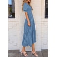 thumbnail image 4 of Vestido Midi PRETTYGARDEN Mujer Floral Azul Verano 2025, 4 of 6