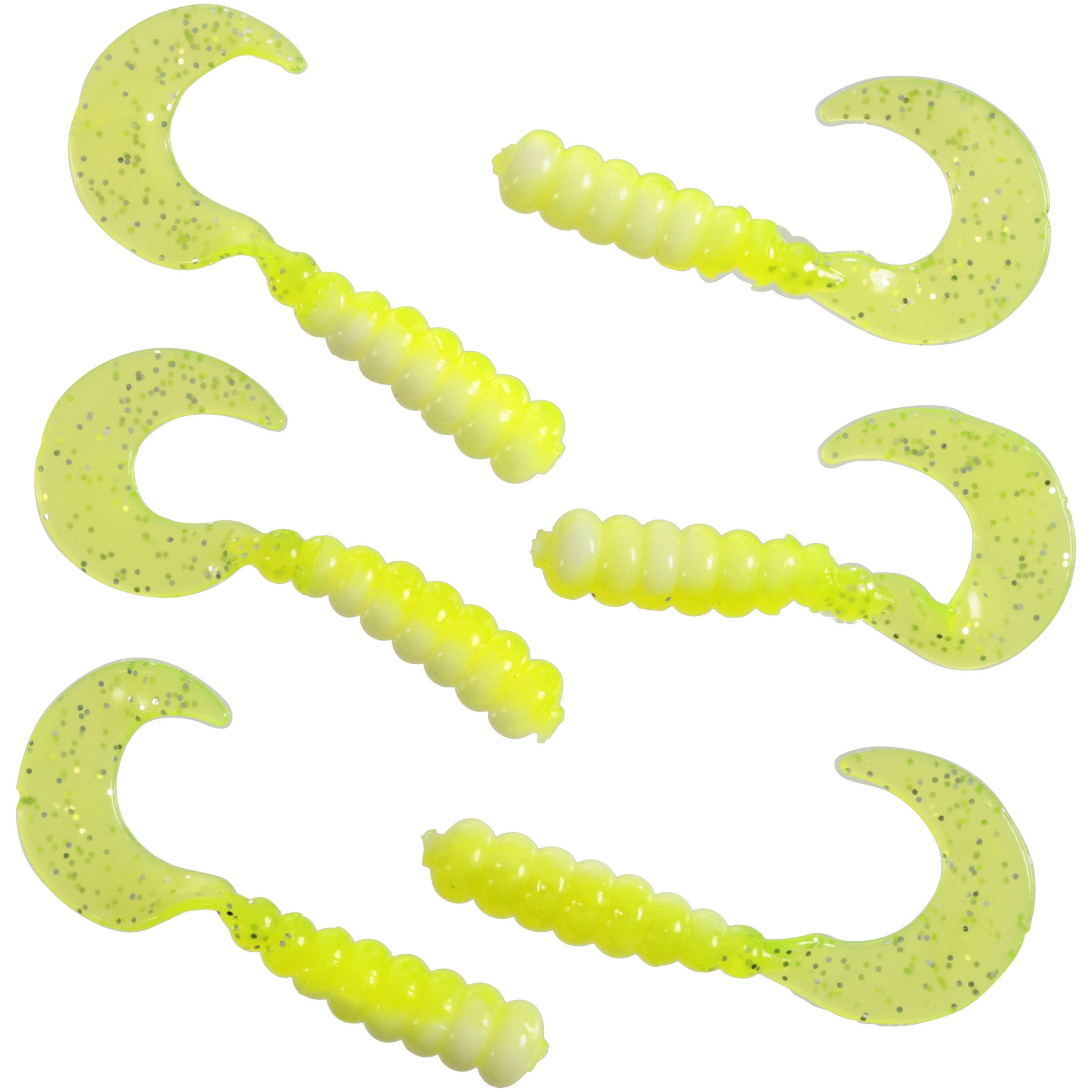 LuckEStrike Crappie Magic TriColor Grubs 6 ct