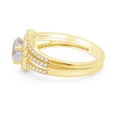 thumbnail image 3 of AFFY 6MM Round Moissanite Diamond Halo Bridal Ring Set for Women 14K Yellow Gold over Silver-8.5, 3 of 6