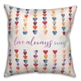 thumbnail image 2 of Creative Products Love Always Wins Rainbow 18 x 18 Indoor / Outdoor Pillow, 2 of 3