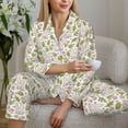 thumbnail image 4 of Goofa Cute Rabbit Printed Women’s 2 Piece Pajama Set Super,Pajamas Women's Long Sleeve Sleepwear Soft Button Down Loungewear Pjs Lounge Set Nightwear-Large, 4 of 9