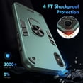 thumbnail image 7 of Allytechgroup iPhone X/ iPhone XS Case Cover, Bumper Shockproof Case with Ring Holder Stand Compatible with Car Mount Premium PC and TPU Phone Case for iPhone X/ iPhone XS, Darkgreen, 7 of 7