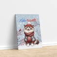 thumbnail image 3 of Hello Winter Ragdoll Smiling in Red Scarf Hat Welcome Christmas Vertical Matte Canvas Poster Cat Lover Kitten Owner Gifts Idea Wall Art Home Decor - 00017, 3 of 5