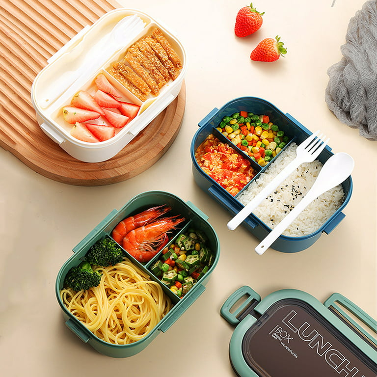 Dropship Bento Box Double Layer Lunch Box For Kids And Adults Leakproof  Lunch Containers With Removable Stainless Steel Tray Microwave Safe to Sell  Online at a Lower Price