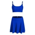 thumbnail image 4 of Linfrsh Womens High Waisted Bikini Set Knot Twist Front High Rise Two Piece Swimsuits Bathing Suits Blue,S, 4 of 7
