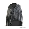 thumbnail image 3 of Electric Heating Blanket USB Charging Heated Shawl Zipper Warm Shawl Coral Fleece Plush With 3 Heat Level Settings For Car Home Travel(Adult,Grey), 3 of 9