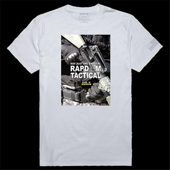 Rapid Dominance  Rapdom 2 Tactical Graphic Tee Shirt, White - Medium