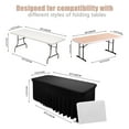 thumbnail image 2 of SUNTQ Table Skirts for Rectangle Tables 6ft ,Fitted Table Covers for 6 foot tables, Black Table Cloth for 6 ft Table with Skirt, Wrinkle Resistant Spandex Table Cover and Table Skirt, 2 of 7